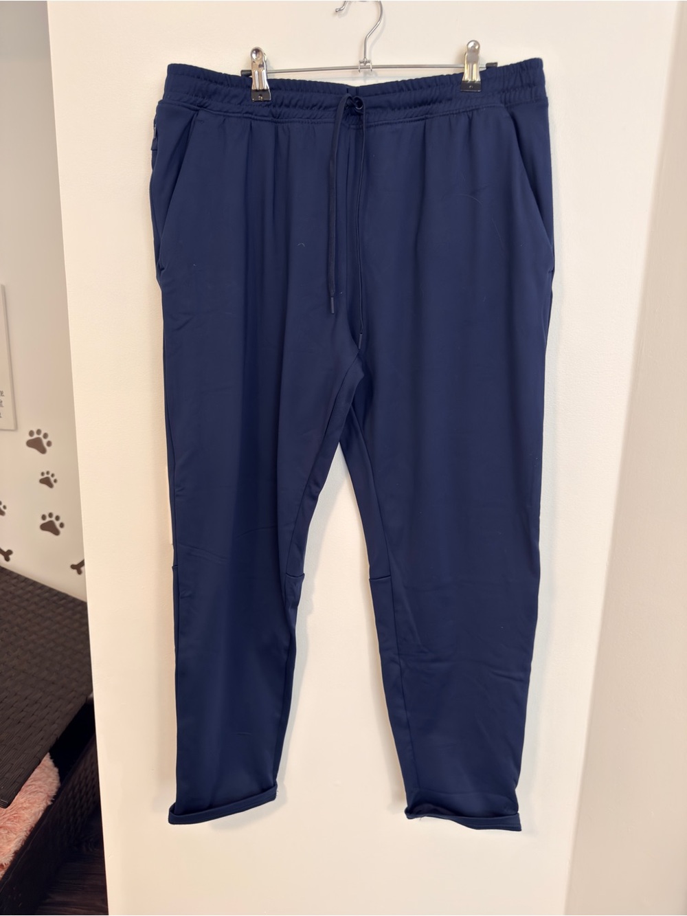Member’s Mark Men’s Navy Fleece Jogger Sweatpants Size L Drawstring